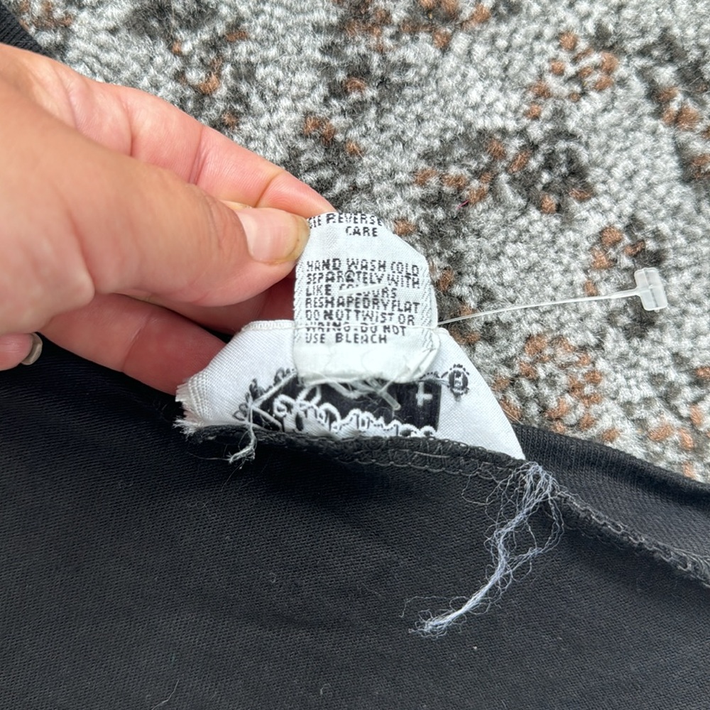 Vintage Reference Paint Button Down Cardigan Blac… - image 4